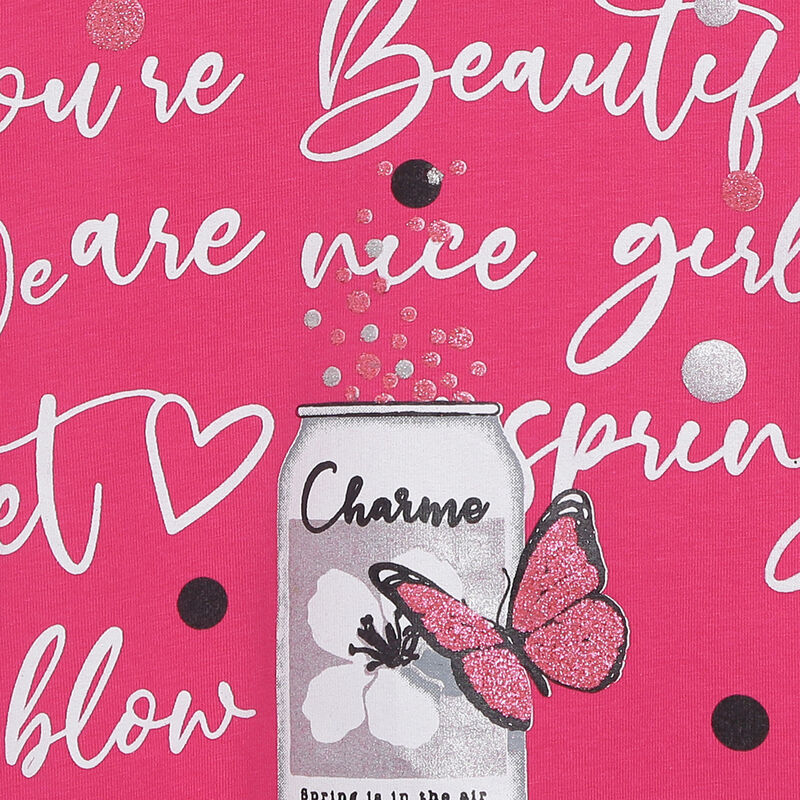 Printed Short-sleeve T-shirt Pink image number 2